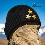 Ziemas Cepure M Pro Series Melna 3x Zelta Zvaigznes