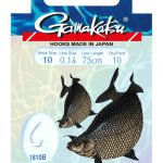 Āķis Ar Pavadiņu Gamakatsu 1810B #8 0.18mm 75cm 10gab