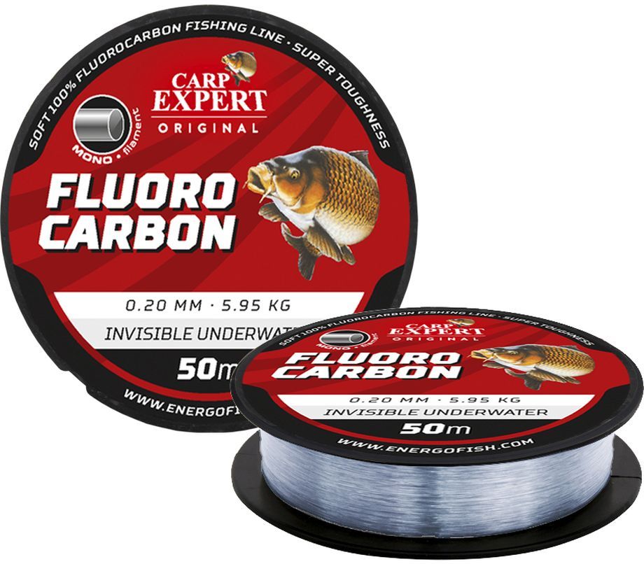 fir_fluorocarbon_carp_expert_invisible_transparent_50m Fluorokarbona Aukla Carp Expert 50m pavadinu materials karpu copei