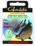 Āķis Ar Pavadiņu Gamakatsu 2210R #10 0.16mm 100cm 10gab