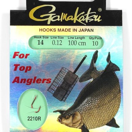 Āķis Ar Pavadiņu Gamakatsu 2210R #10 0.16mm 100cm 10gab