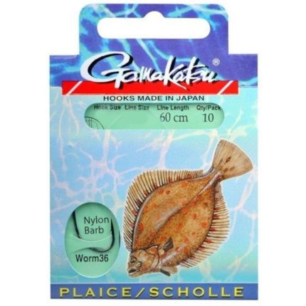 Āķis Ar Pavadiņu Gamakatsu Worm36 #4 0.35mm 60cm 10gab