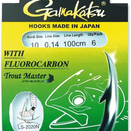 Āķis Ar Pavadiņu Gamakatsu 2020N #10 0.14mm 200cm 6gab