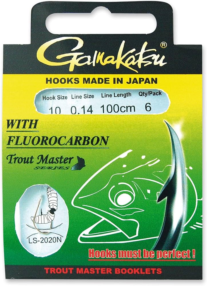Āķis Ar Pavadiņu Gamakatsu 2020N #10 0.14mm 200cm 6gab
