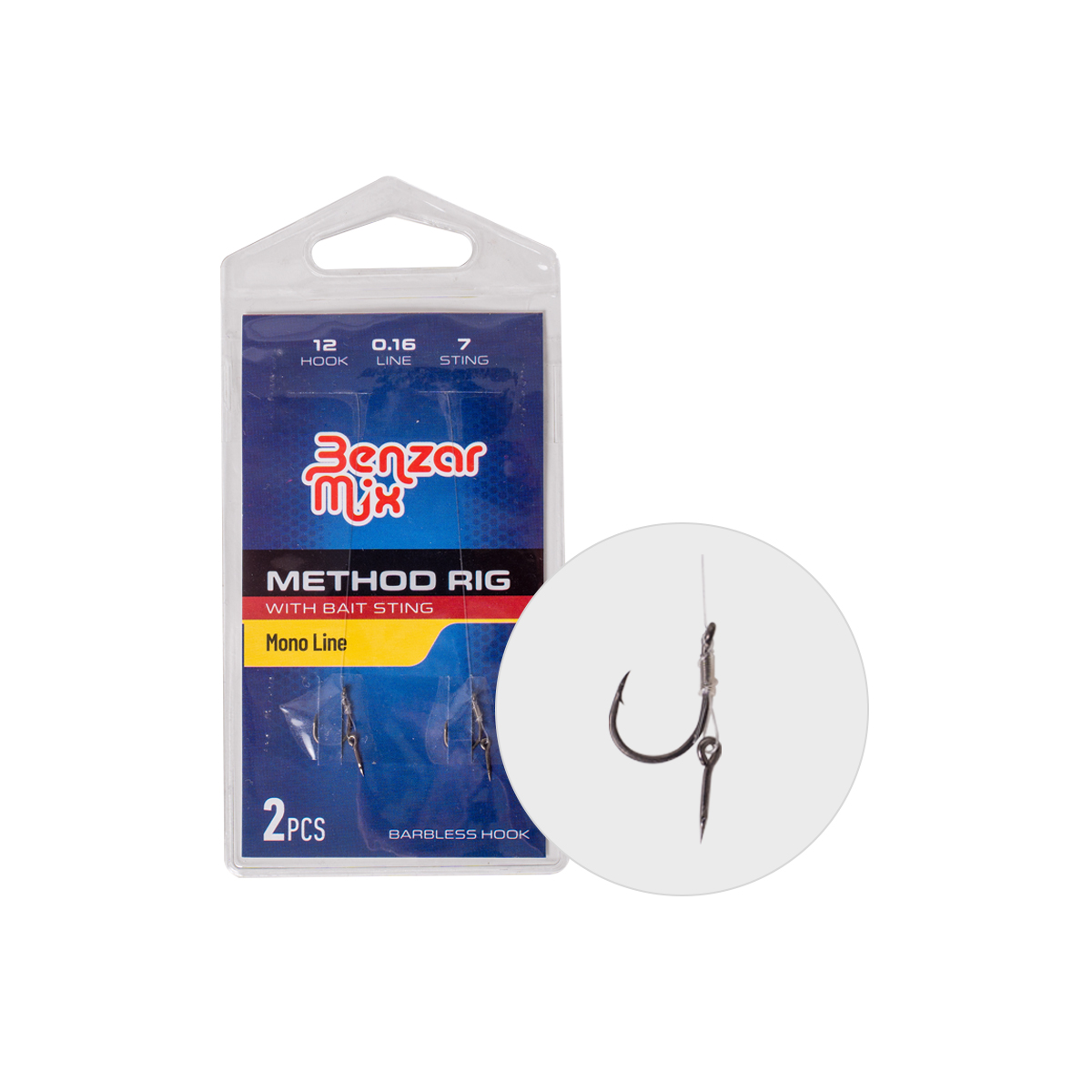 L42877-612 Āķis Ar Pavadiņu Method Rig #8 0.20mm 10cm 2gab