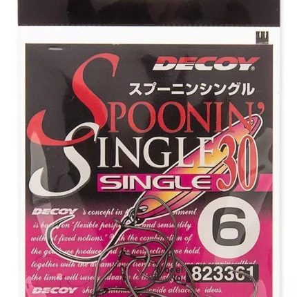Āķi Decoy S30 Spoonin Single Decoy Spoonin' Single 30 specializēti vienžubura āķi vieglajiem foreļu šūpiņiem, bet ļoti labi derēs arī dropšota tehnikai.