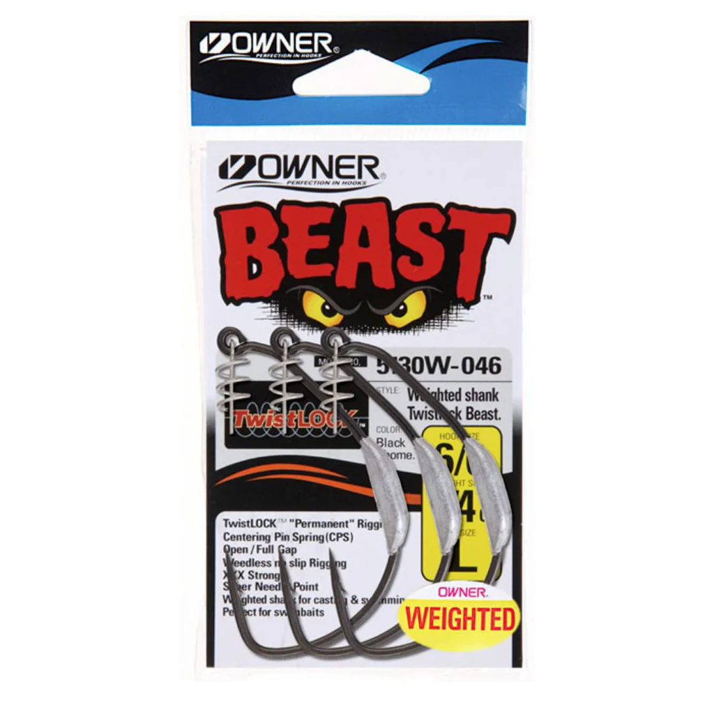 Āķi Owner Weighted Shank TwistLock Beast