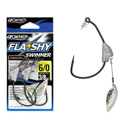 Āķi Owner TwistLock Flashy Swimmer