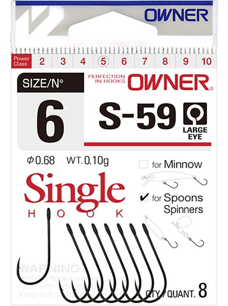 owner-s59-1 Āķi Owner S-59 Single Hook